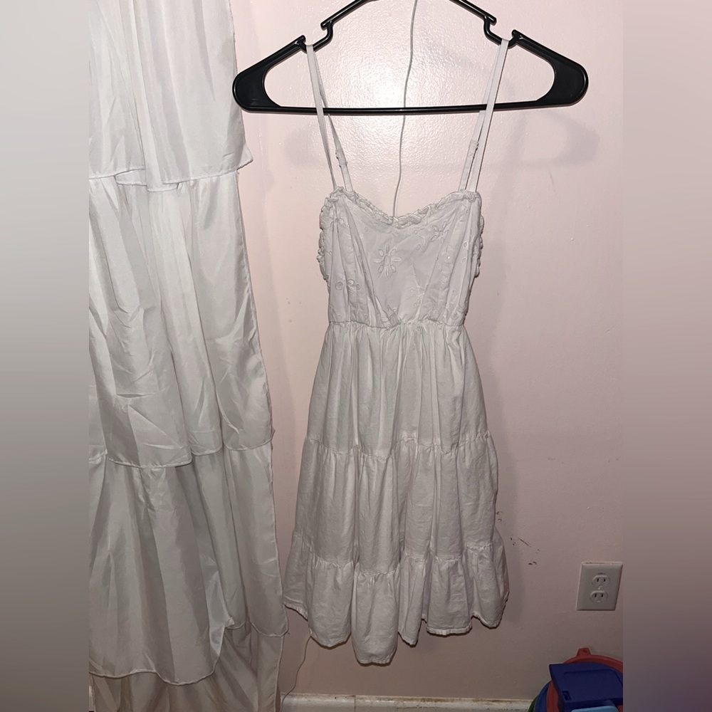 White open back dress, XS